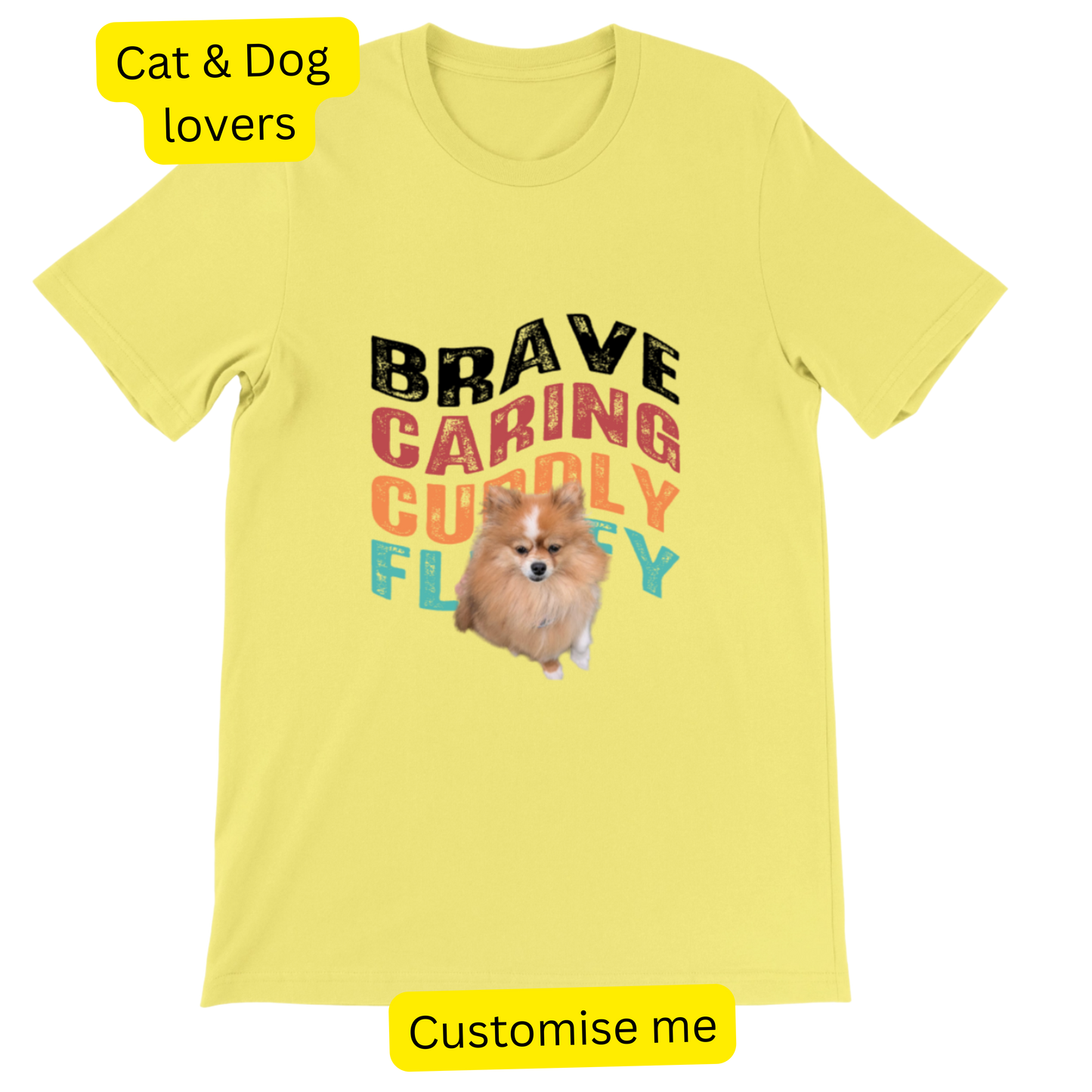 Custom Pet Shirt – Upload Image + Wave Text