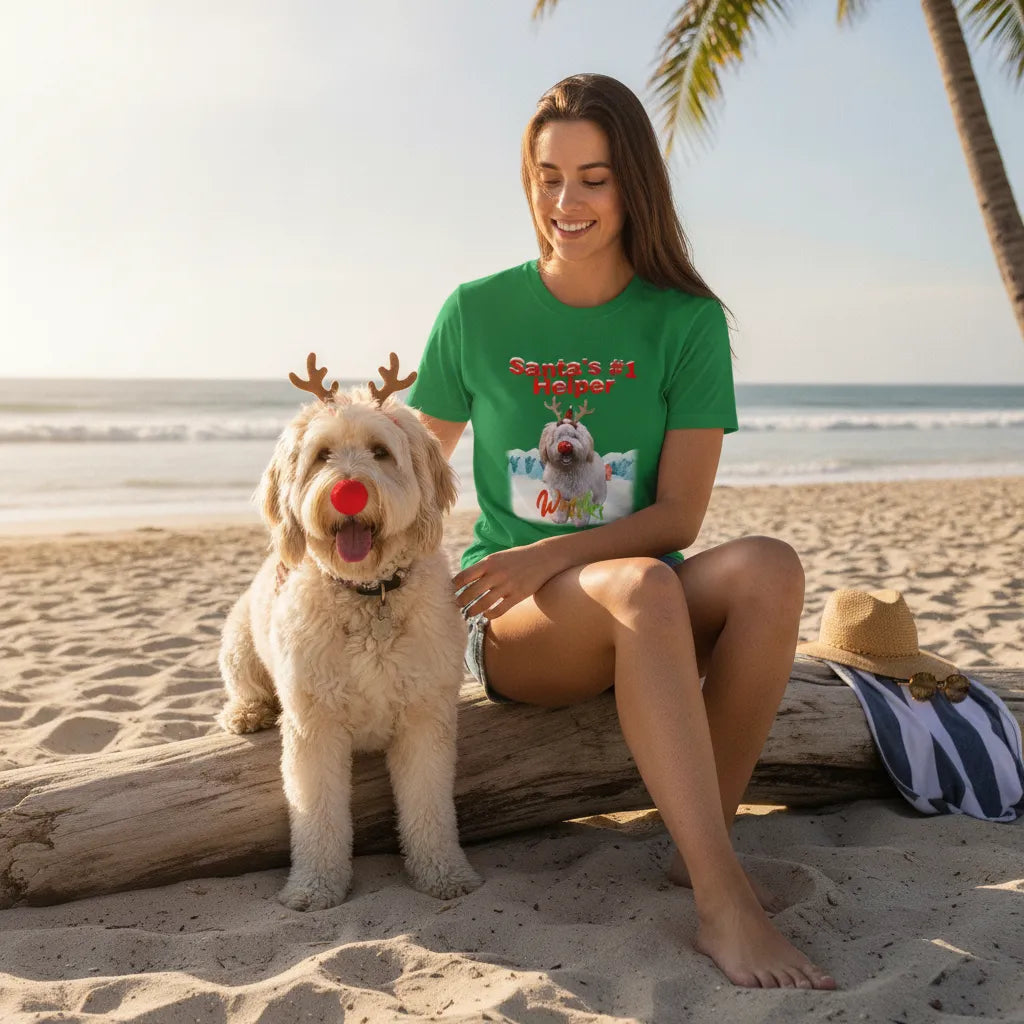 T-Shirt - Santa's #1 Helper - Personalised Gift For Dog & Cat Lovers