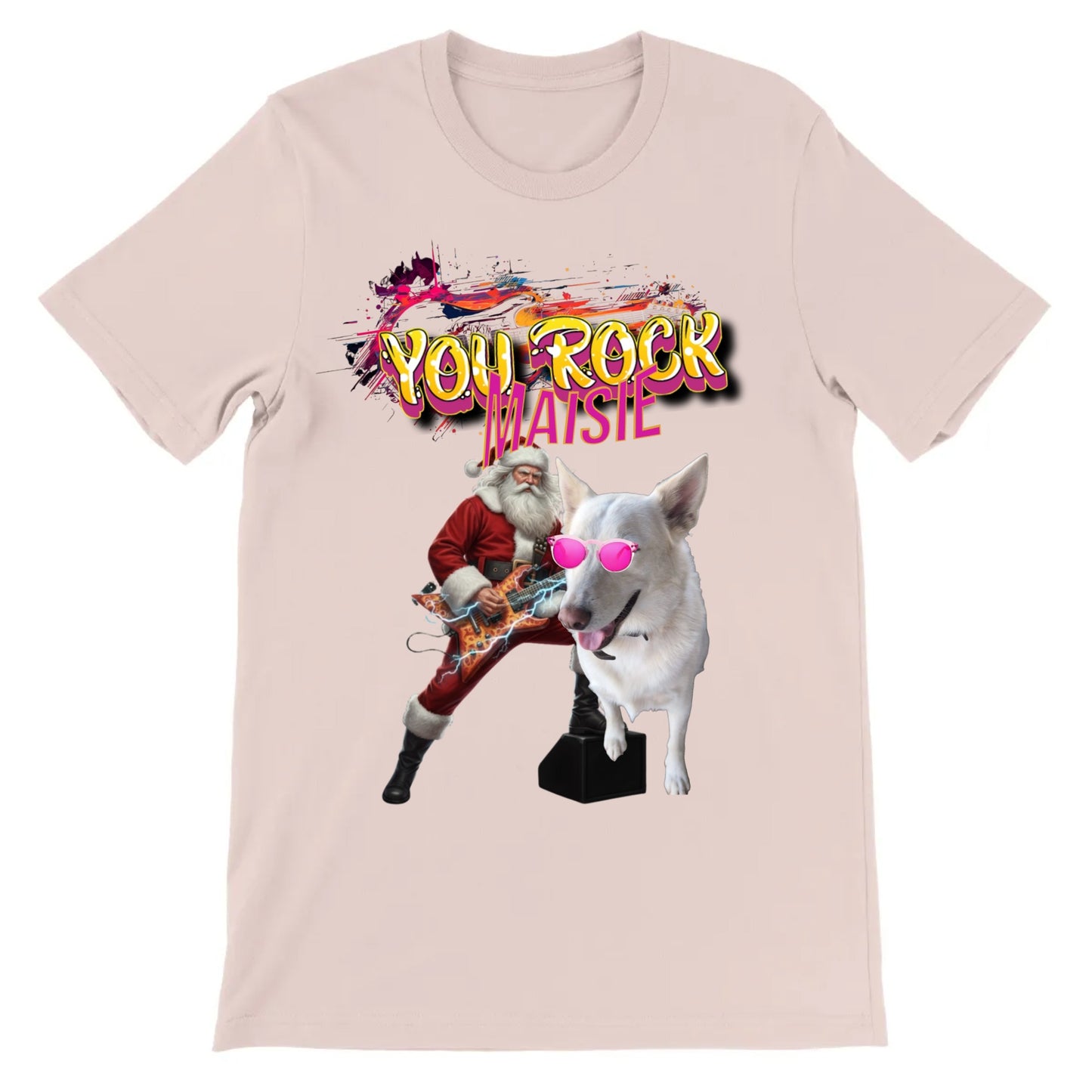 T-shirt - Rock Star Santa's Pet - Gift For Dog & Cat Lovers, Personalised Unisex T-Shirt
