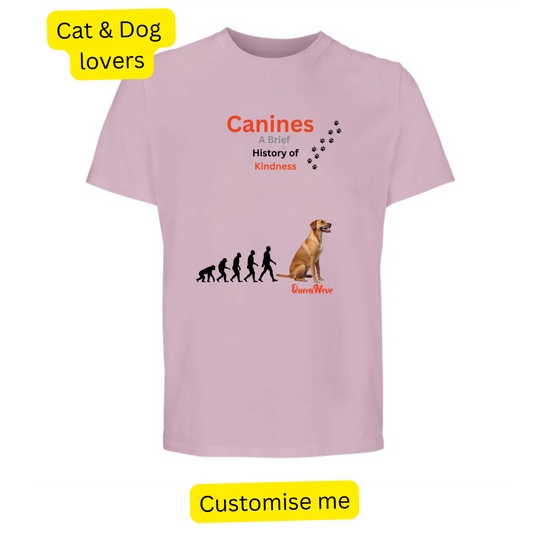 TShirt - History of Canines / Felines - Personalisable Gift for Dog and Cat Lovers