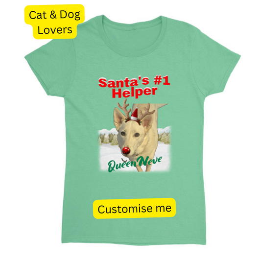 T-Shirt - Move Over Rudolph  - Gift For Dog & Cat Lovers, Personalised Unisex T-Shirt