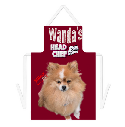 Apron with Custom Photo Your Pet & Pet's Name - Dog & Cat Personalised Custom Cap - Gift For Pet Owners, Pet Lovers