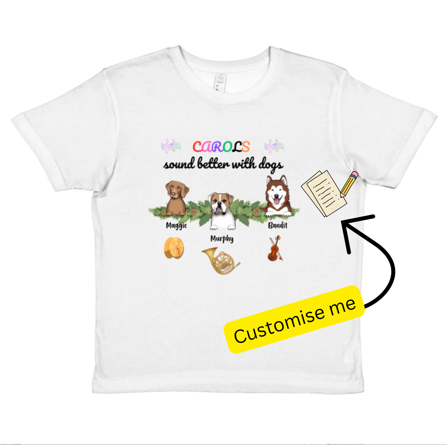 Kids T-Shirt – Pets & Music Instruments