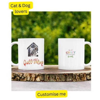 Mug - Framed Pet Picture - Gift for Cat and Dog Lovers - Personalise with Pet Image