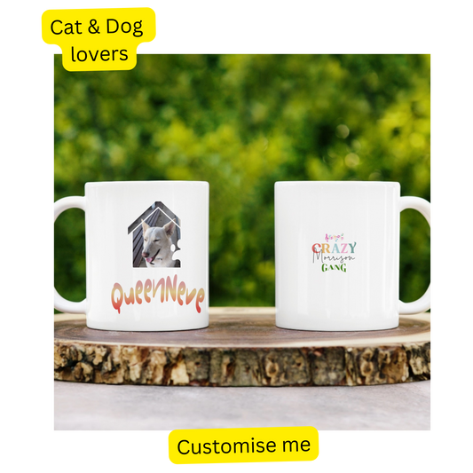 Mug - Framed Pet Picture - Gift for Cat and Dog Lovers - Personalise with Pet Image