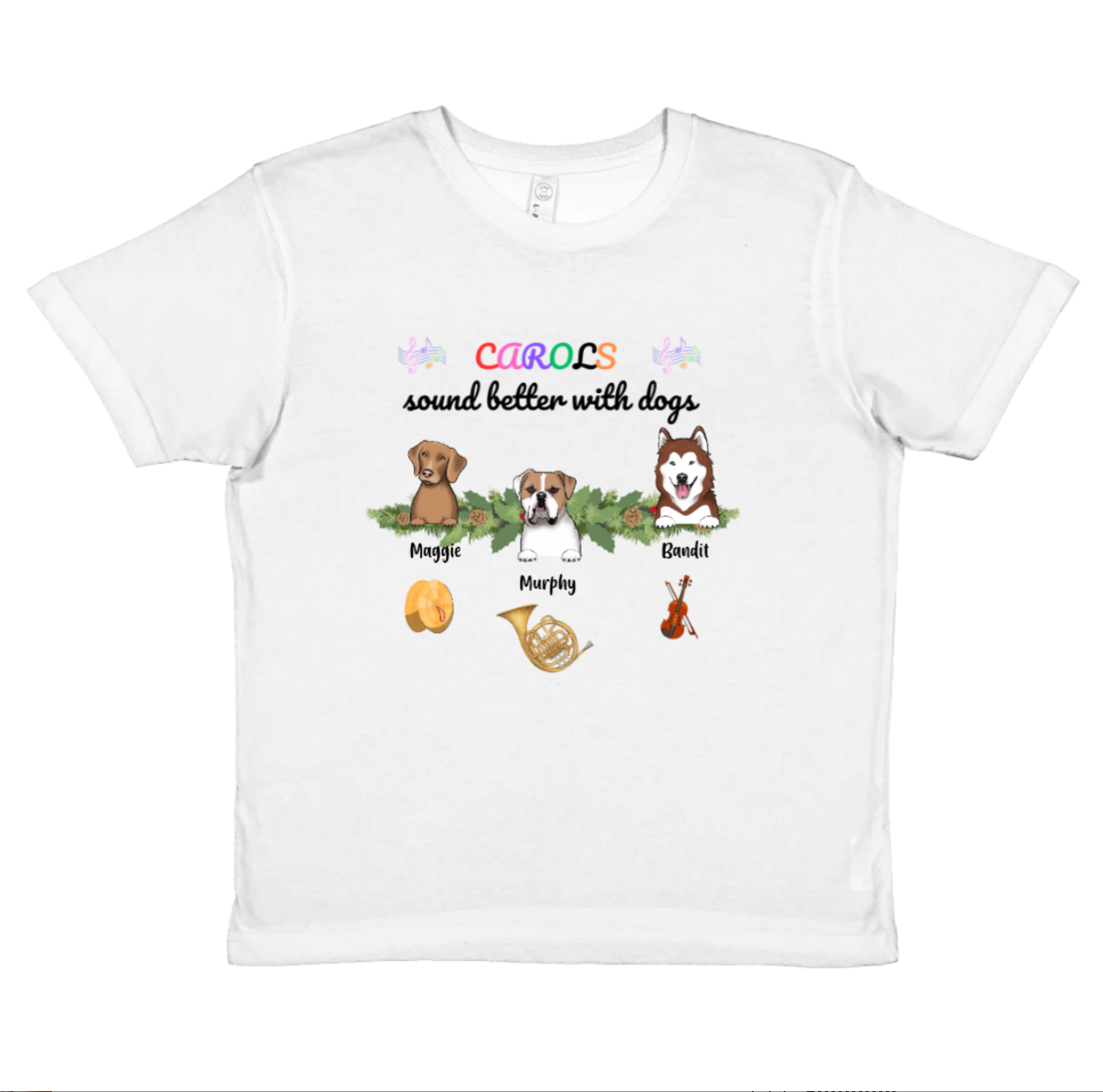 Kids T-Shirt – Pets & Music Instruments
