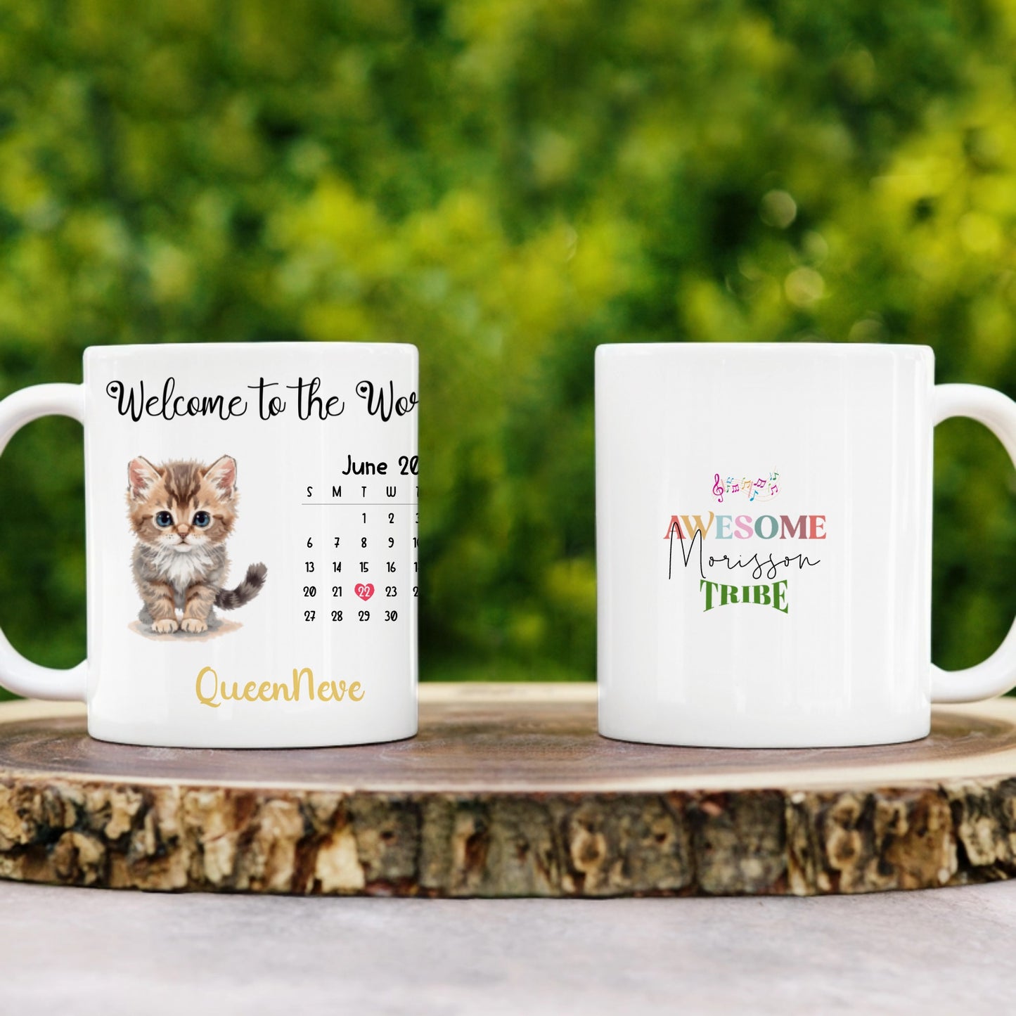 Ceramic Mug - Celebrate New Family Pet - Personalised with Cat and Dog photos