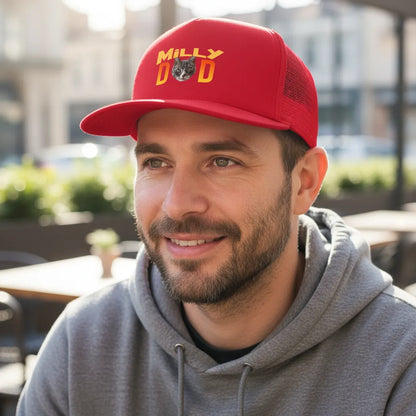 Custom Photo Your Pet's Face & Name - Dog & Cat Personalized Custom Cap - Gift For Pet Owners, Pet Lovers