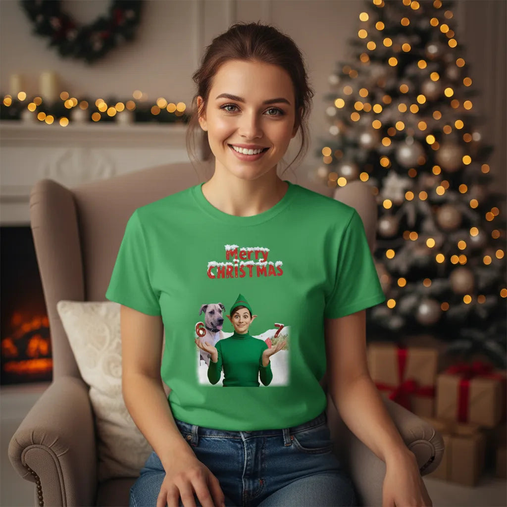 Xmas Tshirt - Santa, Elf & pets