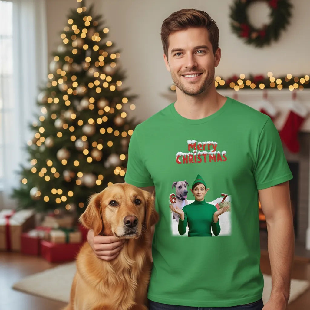 Xmas Tshirt - Santa, Elf & pets