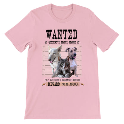 Custom-pet-shirt-Wanted - upload-one-or-three-pets-gift-for-dog-cat-lovers-personalized-unisex-t-shirt