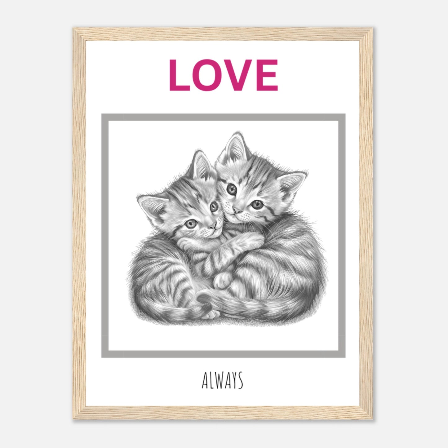 EatPrayLove - Love Always - Wooden Framed Poster