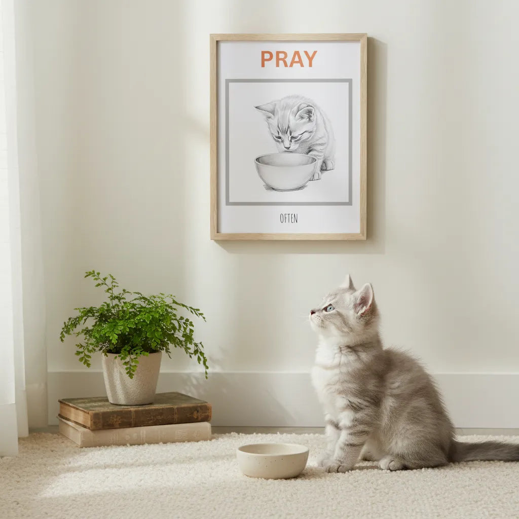 EatPrayLove - Pray Often - Wooden Framed Poster